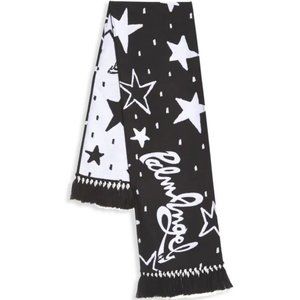 NWT Unisex Palm Angels Black and White Wool Scarf.